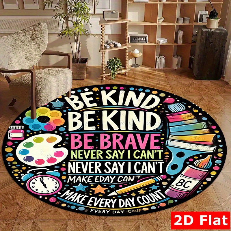 School Kids Education Quotes - Be Kind Be Brave Motivierendes Zitat,