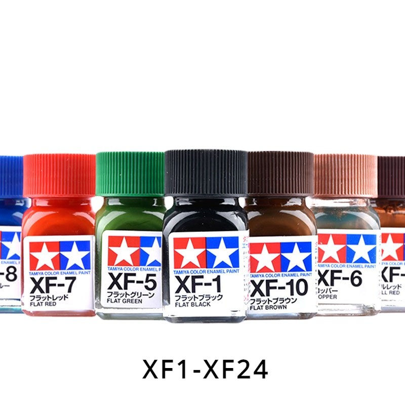 Tamiya Model Paint Set - Tamiya Emaille Farbe flache Farben XF1-XF24