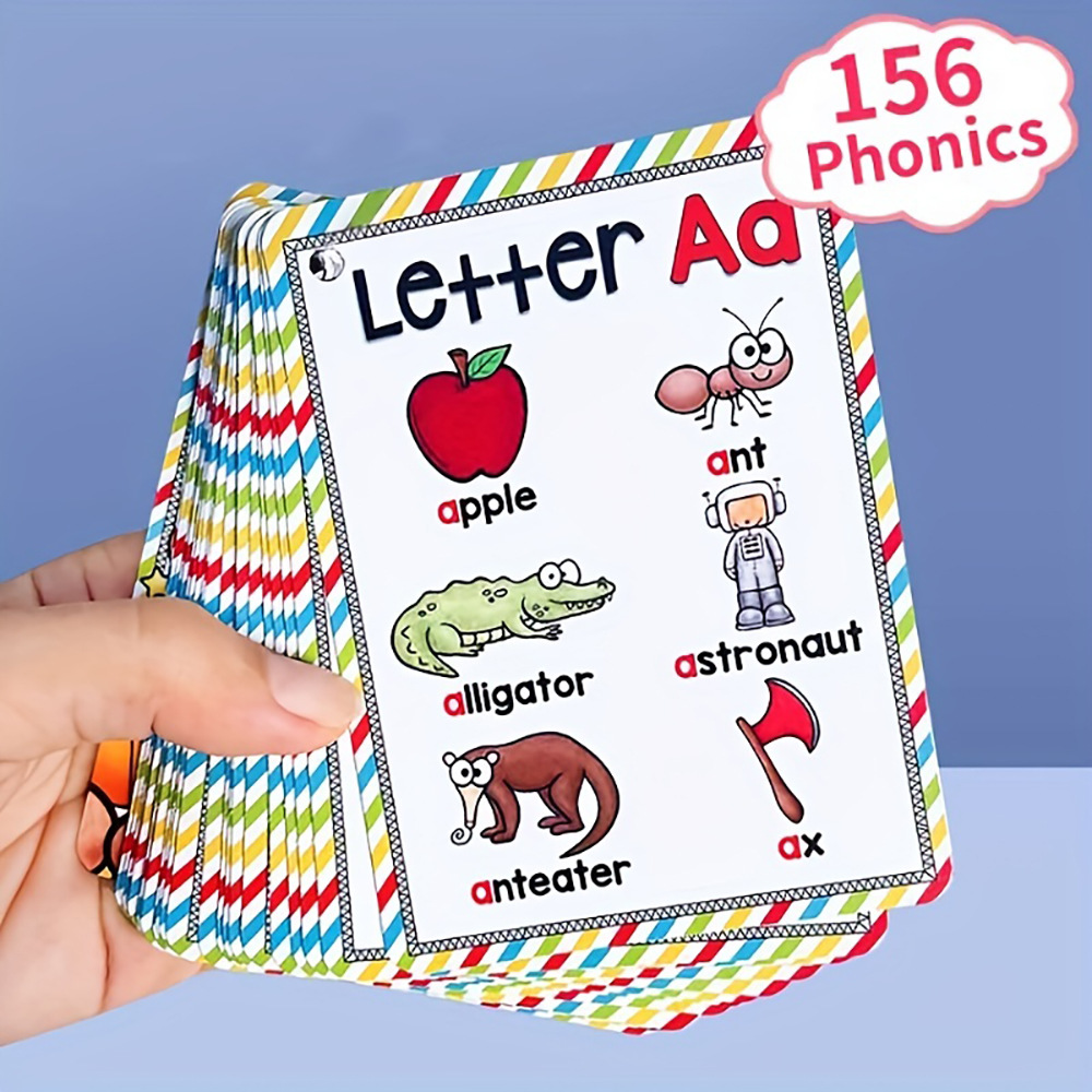 Flash Card Alphabet - Bview Art Englisch 26-Buchstaben-Alphabet Phonics Pocket