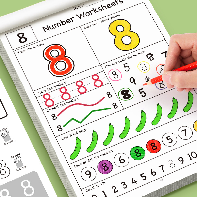 32-seitiges Illustriertes Math – Learning Workbook Preschool Bewertung und Preis