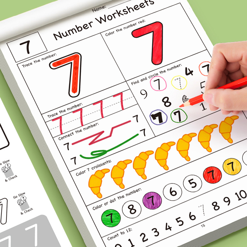 32-seitiges Illustriertes Math – Learning Workbook Preschool Bewertung und Preis