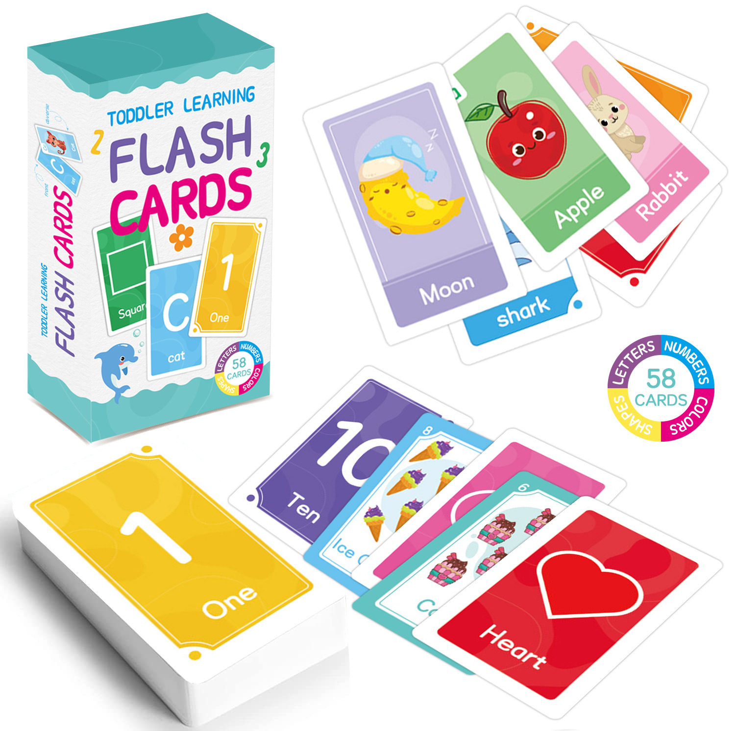 58 Stück ABC-Alphabet-Lernkart – Flash Card Alphabet Bewertung und Preis