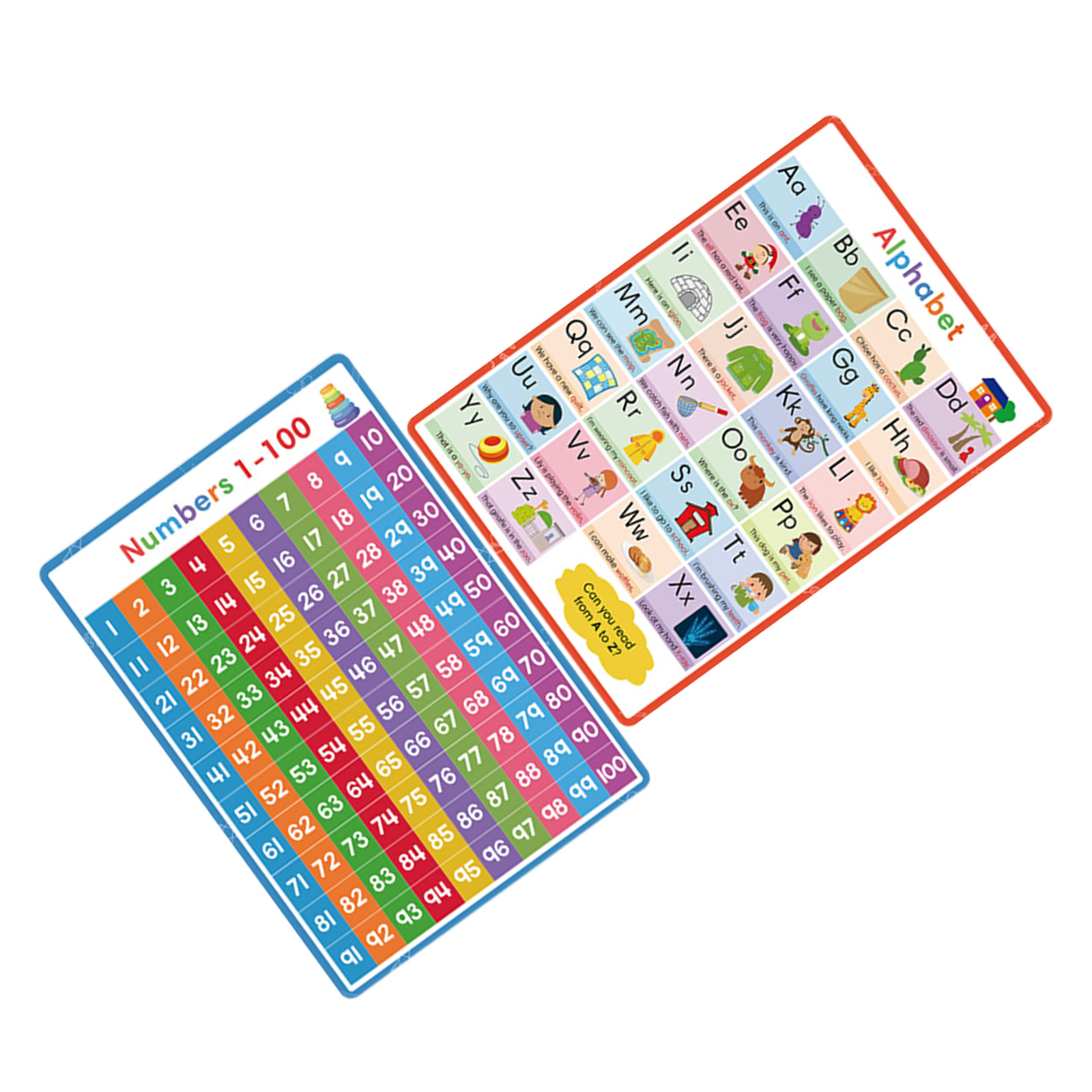 2-teiliges Alphabet- und Zahle – Kids Education Wallpaper Bewertung und Preis