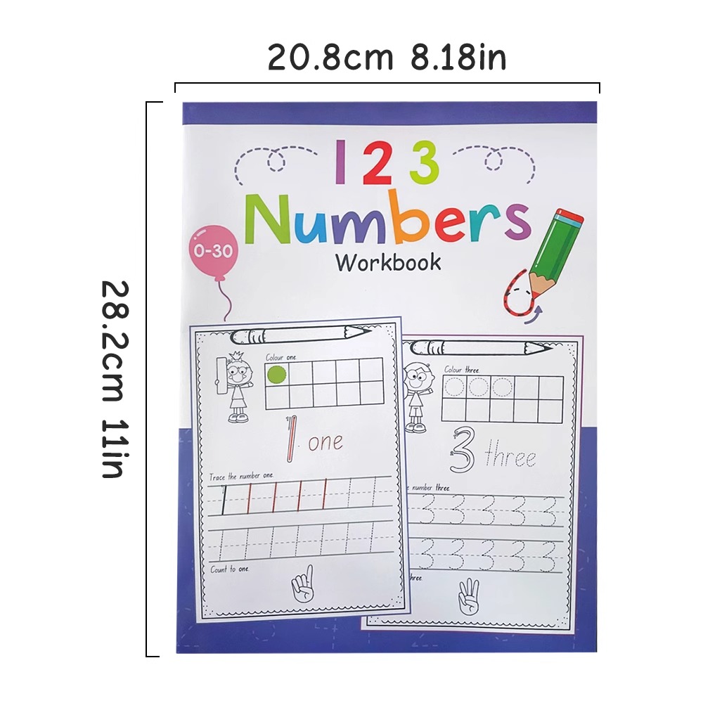 A4-Format, Nummer 0–30, Nachze – Learning Workbook Preschool Bewertung und Preis
