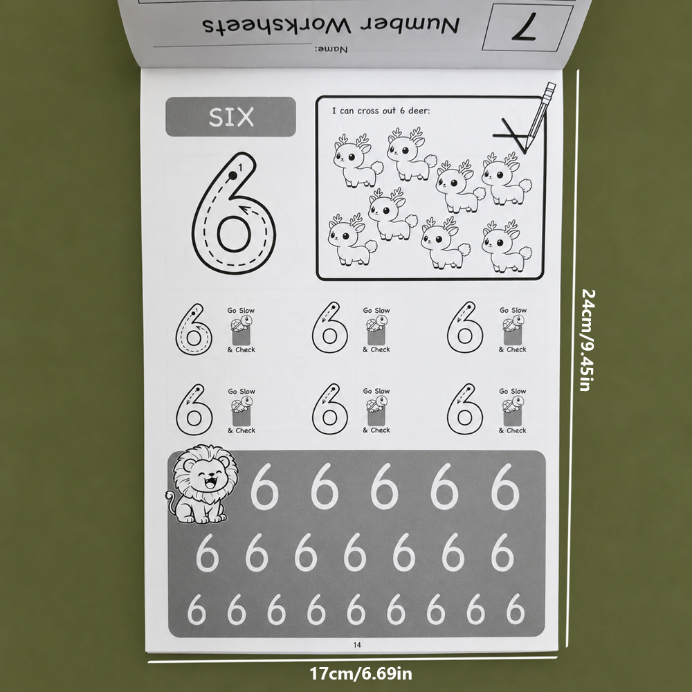 Nummer 1-12 Nachzeichnungs-Arb – Learning Workbook Preschool Bewertung und Preis