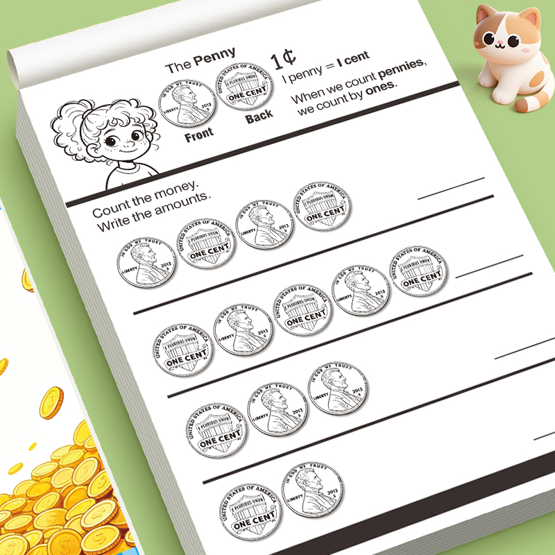 Vorschulkinder Geldzählen-Arbe – Learning Workbook Preschool Bewertung und Preis